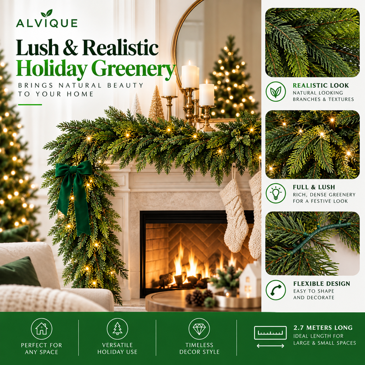Alvique™  Holiday Cedar Garland