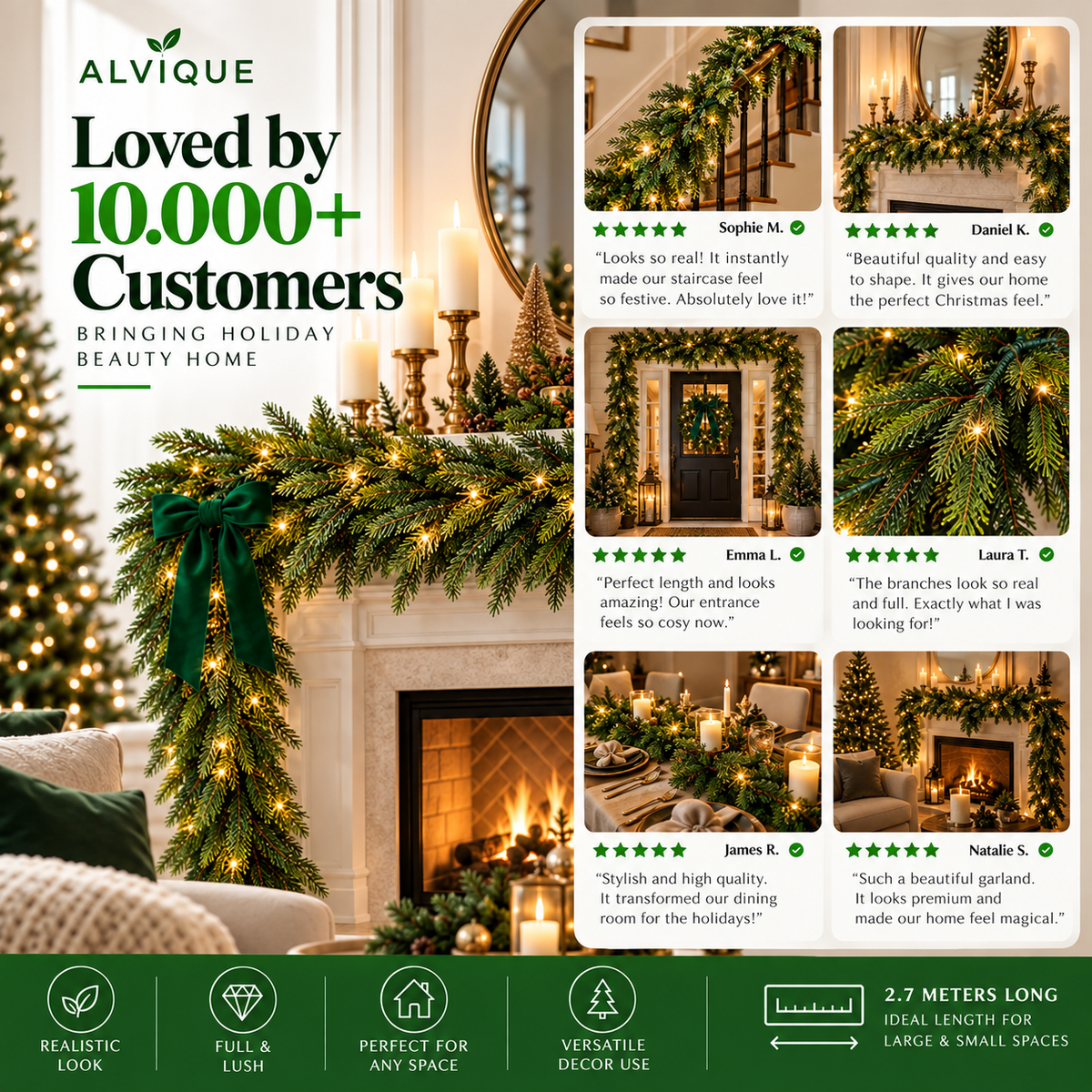 Alvique™  Holiday Cedar Garland