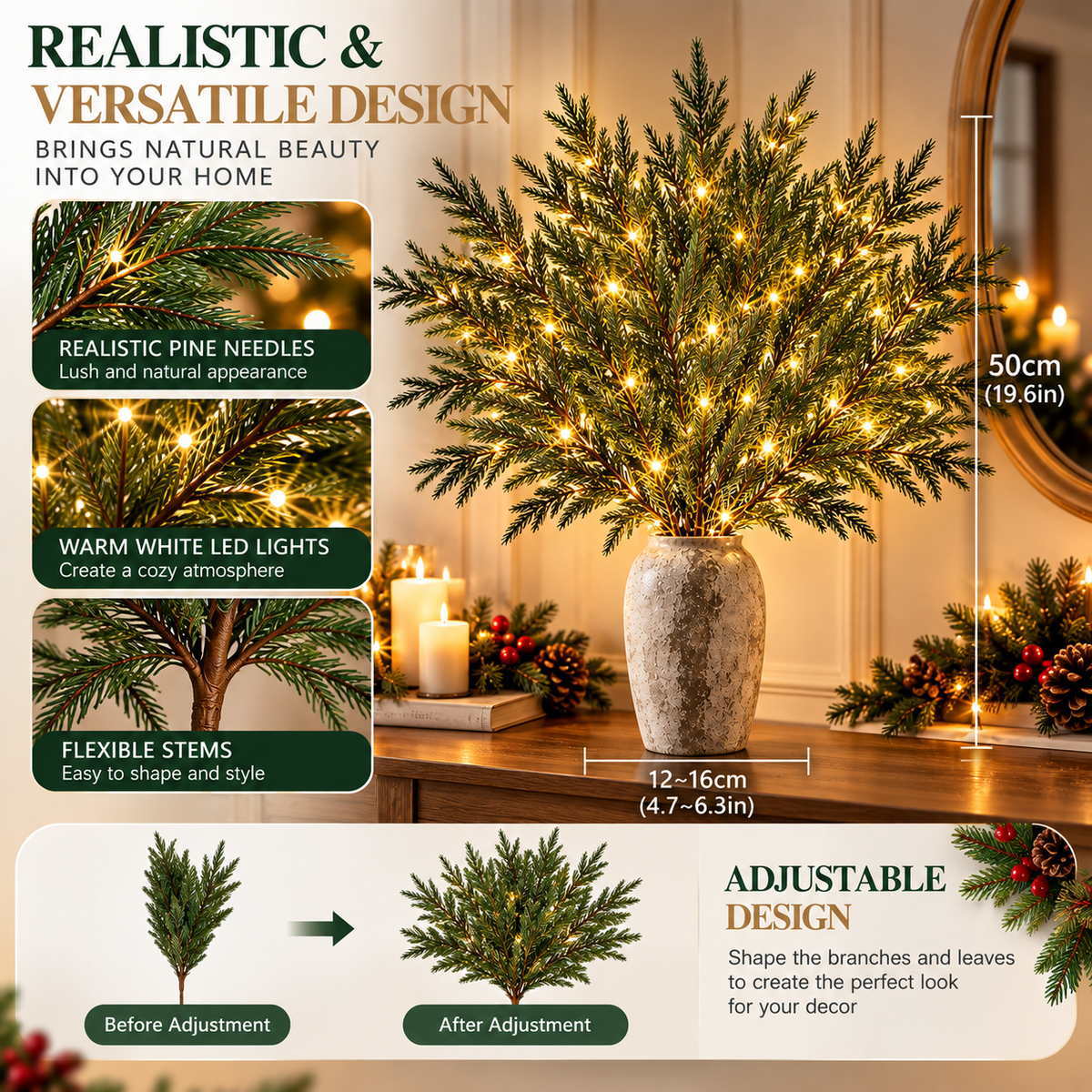 Lifelike Norfolk Pine Branches